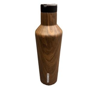 CORKCICLE Canteen Walnut Wood Stainless Steel Tumbler 16 oz. straw flip top lid